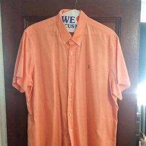 Ralph Lauren Orange Short Sleeve chambray oxford XXL